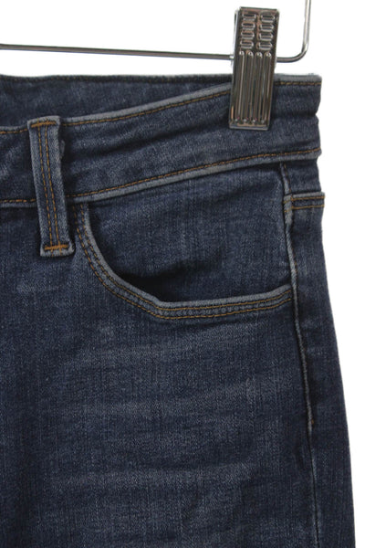 L Agence Womens Skinny Blue High Rise Jeans Button Size 26