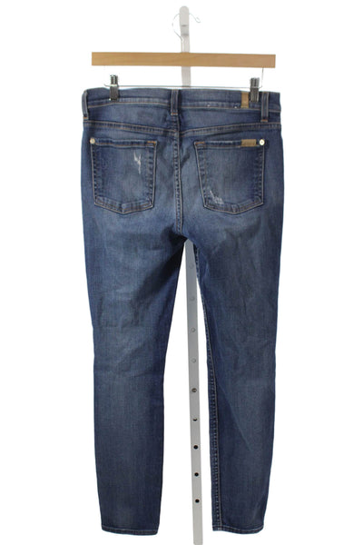 7 For All Mankind Women Skinny Jeans Blue Size 29