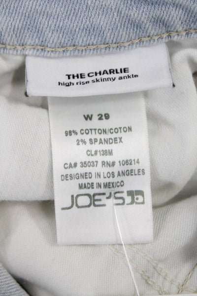 Joes Womens Ankle Jeans Blue Cotton High Rise Button Size 29
