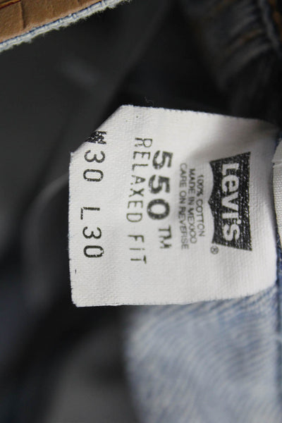 Levis Womens Cut-Off Shorts Blue Cotton Button Size 30