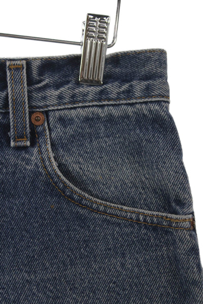 Levis Women Cut-Off Denim Shorts Blue Button Size 26