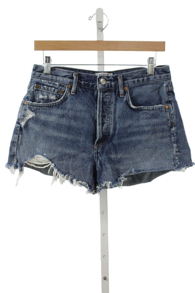 Agolde Womens Cut-Off Shorts Blue Size 26