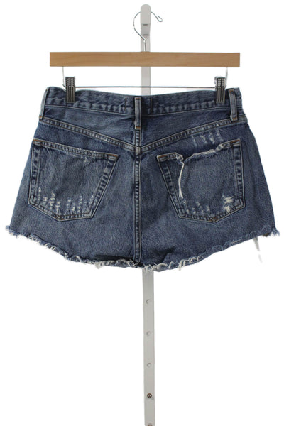 Agolde Womens Cut-Off Shorts Blue Size 26