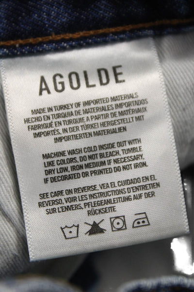 Agolde Womens Cut-Off Shorts Blue Size 26