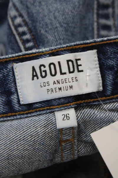 Agolde Womens Cut-Off Shorts Blue Size 26