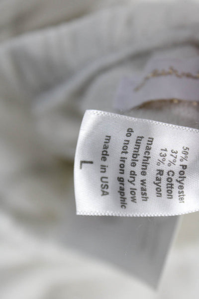 Spiritual Gangster Womens White Polyester Sweatpants Pull On Size L