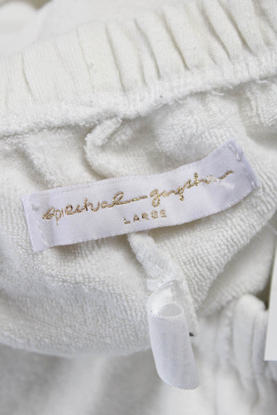 Spiritual Gangster Womens White Polyester Sweatpants Pull On Size L