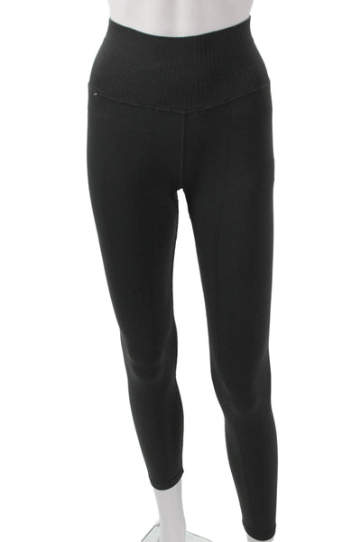 Free People Womens Ankle Leggings Black Polyester Blend Size S