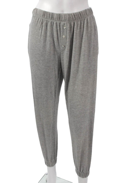 Donni Unisex Adults Gray Rayon Jogger Pants Pull On Size M