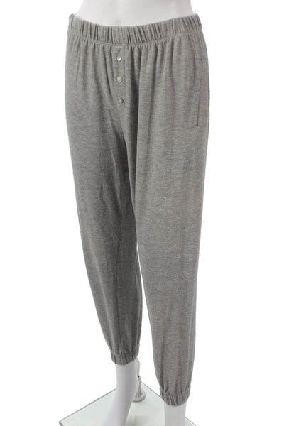 Donni Unisex Adults Gray Rayon Jogger Pants Pull On Size M