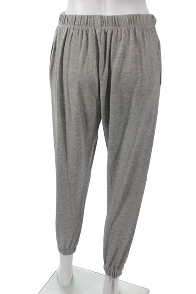 Donni Unisex Adults Gray Rayon Jogger Pants Pull On Size M