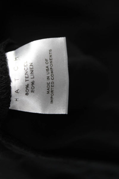 Hatch Womens Paperbag Shorts Black Tencel Pull On Size 2