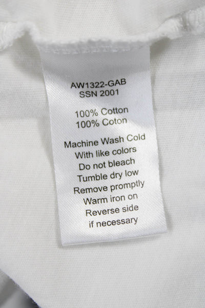 ATM Women Basic Tank Top Sleeveless Crewneck White 100% Cotton Size S