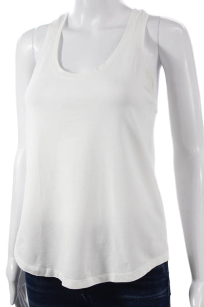 Lululemon Women Basic White Scoop Neck Tank Size 2