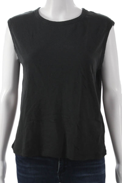Everlane Womens Basic Tank Black Cotton Crew Neck Size S