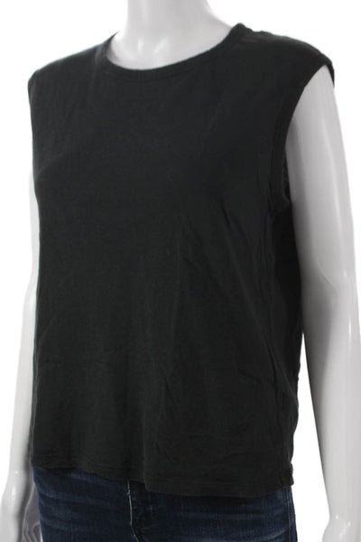 Everlane Womens Basic Tank Black Cotton Crew Neck Size S