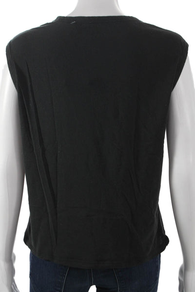 Everlane Womens Basic Tank Black Cotton Crew Neck Size S