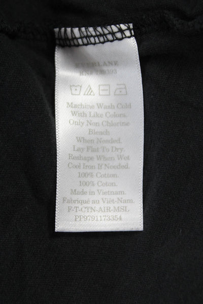 Everlane Womens Basic Tank Black Cotton Crew Neck Size S