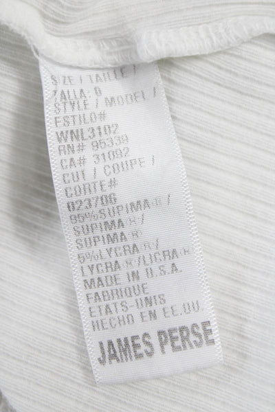 Standard James Perse Women White Supima Cotton Tank Undershirt Size 0