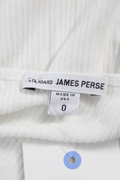 Standard James Perse Women White Supima Cotton Tank Undershirt Size 0