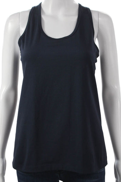 Tory Sport Women Blue Sleeveless Scoop Neck Tank Polyester Blend Basic Size S