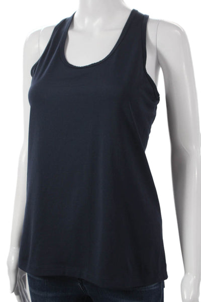 Tory Sport Women Blue Sleeveless Scoop Neck Tank Polyester Blend Basic Size S