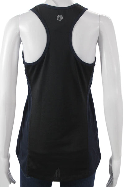 Tory Sport Women Blue Sleeveless Scoop Neck Tank Polyester Blend Basic Size S