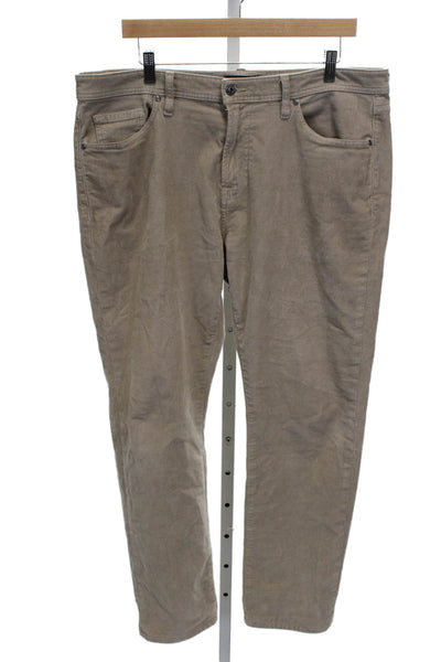 Johnnie-o Men Beige Khakis Button Closure Cotton Size 36