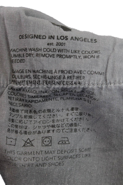 AG Adriano Goldschmied Mens Gray Chino Pants 98% Cotton Button Fly Size 36