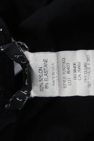 Theory Womens Black V-Neck Sleeveless Basic Tank Nylon Size One