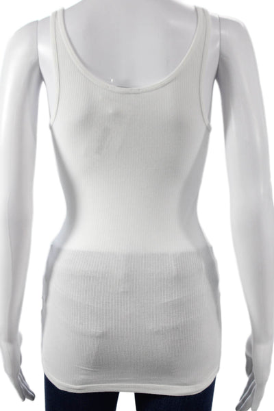 Standard James Perse Women Basic Tank Scoop Neck Cotton Blend White Size 0