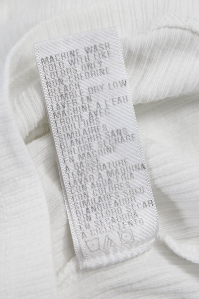 Standard James Perse Women Basic Tank Scoop Neck Cotton Blend White Size 0
