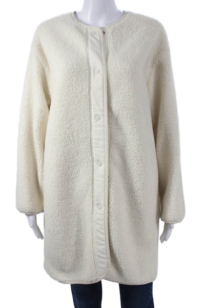 Wilfred Free Women Basic Jacket Ivory Snap Polyester Long Sleeve Size XS