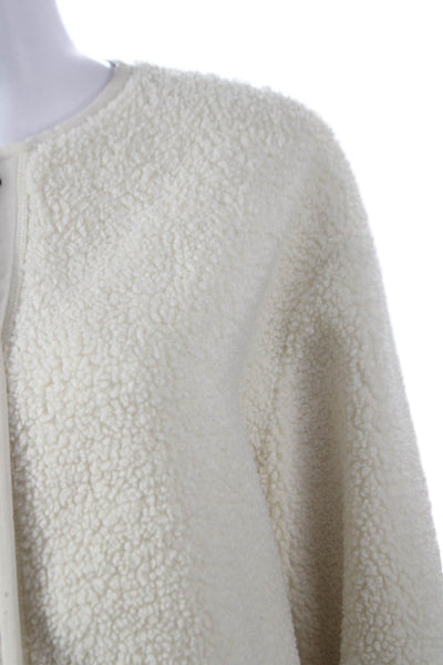 Wilfred Free Women Basic Jacket Ivory Snap Polyester Long Sleeve Size XS