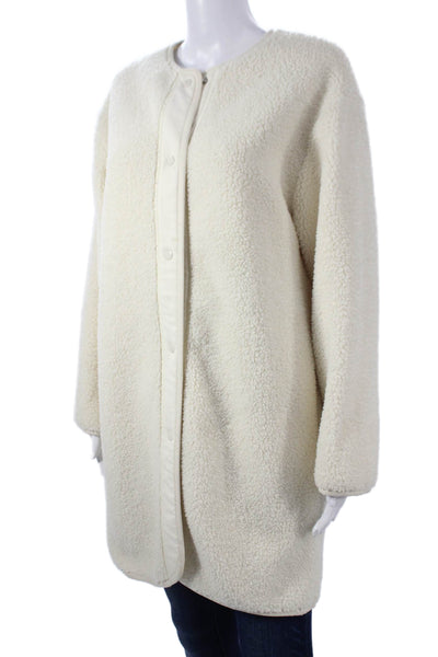 Wilfred Free Women Basic Jacket Ivory Snap Polyester Long Sleeve Size XS