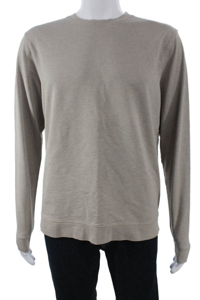 Son Of A Tailor Men Pullover Sweatshirt Crew Neck Beige Long Sleeve Size M