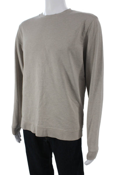 Son Of A Tailor Men Pullover Sweatshirt Crew Neck Beige Long Sleeve Size M