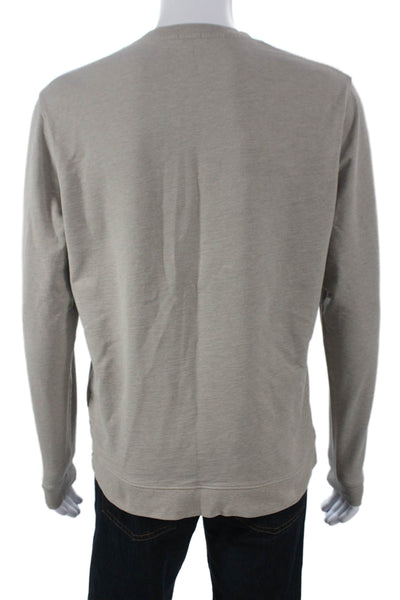 Son Of A Tailor Men Pullover Sweatshirt Crew Neck Beige Long Sleeve Size M