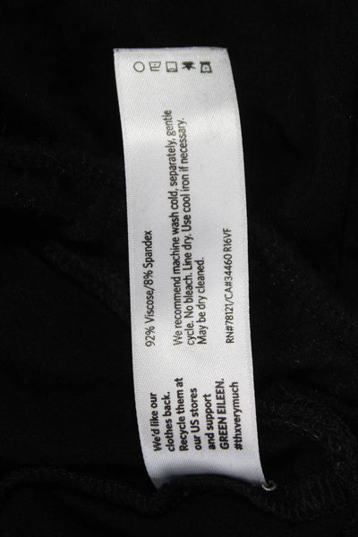 Eileen Fisher Women Ankle Pants Black 92% Viscose Pull On Size XS