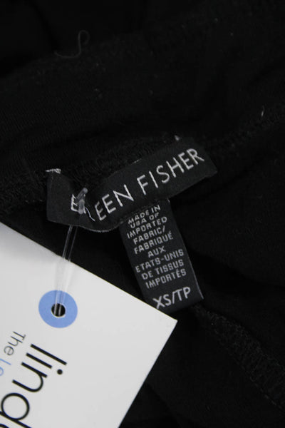 Eileen Fisher Women Ankle Pants Black 92% Viscose Pull On Size XS