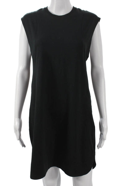 Varley Womens T Shirt Dress Black Sleeveless Round Neck Mid Calf Size S