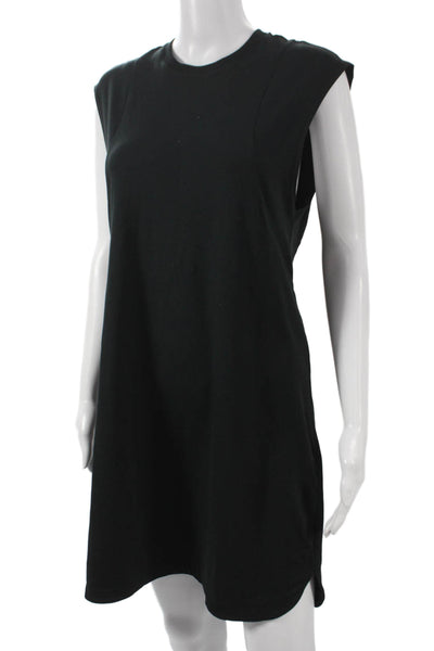Varley Womens T Shirt Dress Black Sleeveless Round Neck Mid Calf Size S