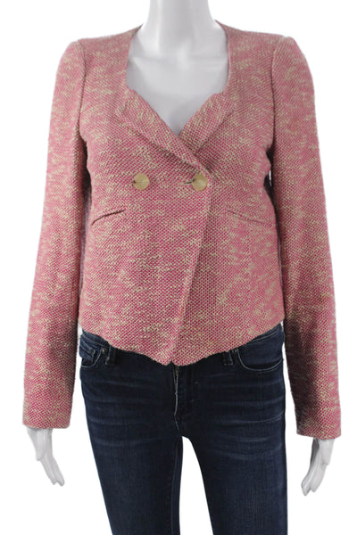 Comptoir Des Cotonniers Women Basic Jacket Pink Cotton Blend Size 36