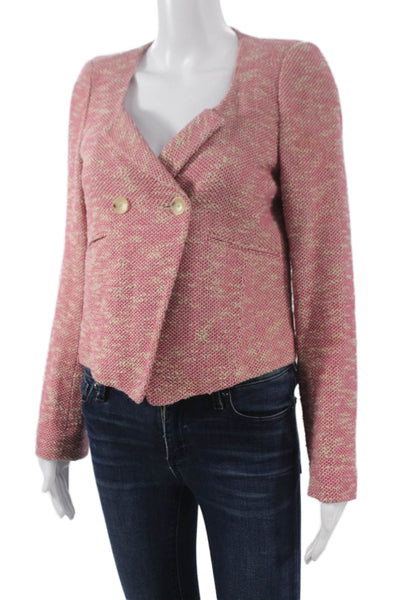 Comptoir Des Cotonniers Women Basic Jacket Pink Cotton Blend Size 36