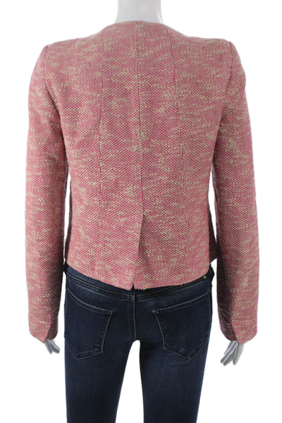 Comptoir Des Cotonniers Women Basic Jacket Pink Cotton Blend Size 36