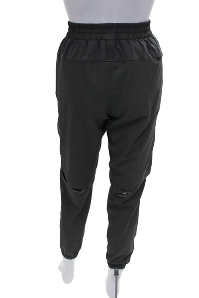 Lululemon Unisex Jogger Pants Gray Drawstring Polyester Blend Size S