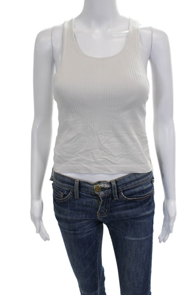 Lululemon Womens Ribbed Padded Racerback Active Tank Top Beige Size XS