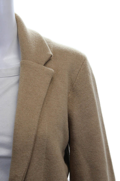 J Crew Womens Cardigan Beige Cotton Collared Button Long Sleeve Size XS