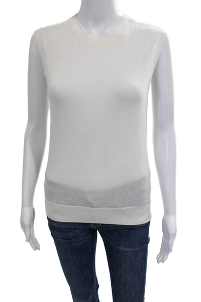 INC International Concepts Women Basic White Tank Sweater Size XS