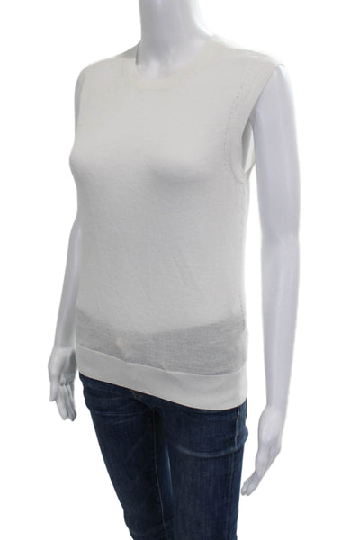 INC International Concepts Women Basic White Tank Sweater Size XS